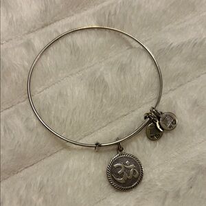 Alex and Ani Silver Om Charm Bracelet
